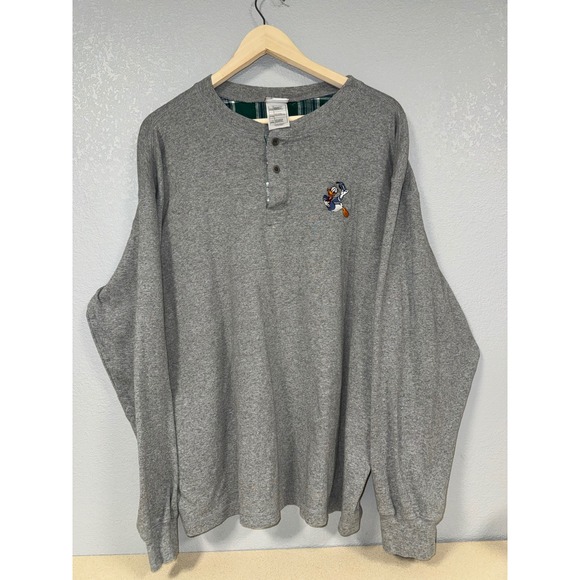 Disney Direct Other - Disney Direct Donald Duck Gray Henley Long Sleeve Shirt Men's XXL